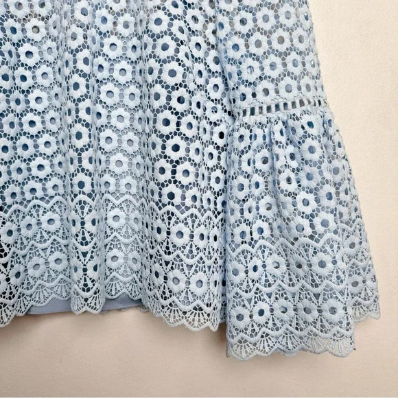 J.crew Womens Size 00 Daisy Lace  Bell Sleeve Eyelet Boxy Length Top - Picture 6 of 13